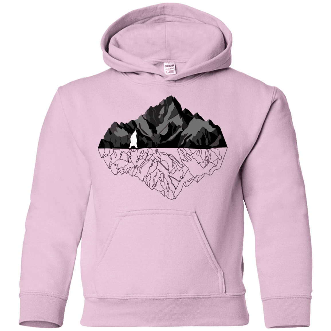 Sweatshirts Light Pink / YS Bear Reflection Youth Hoodie
