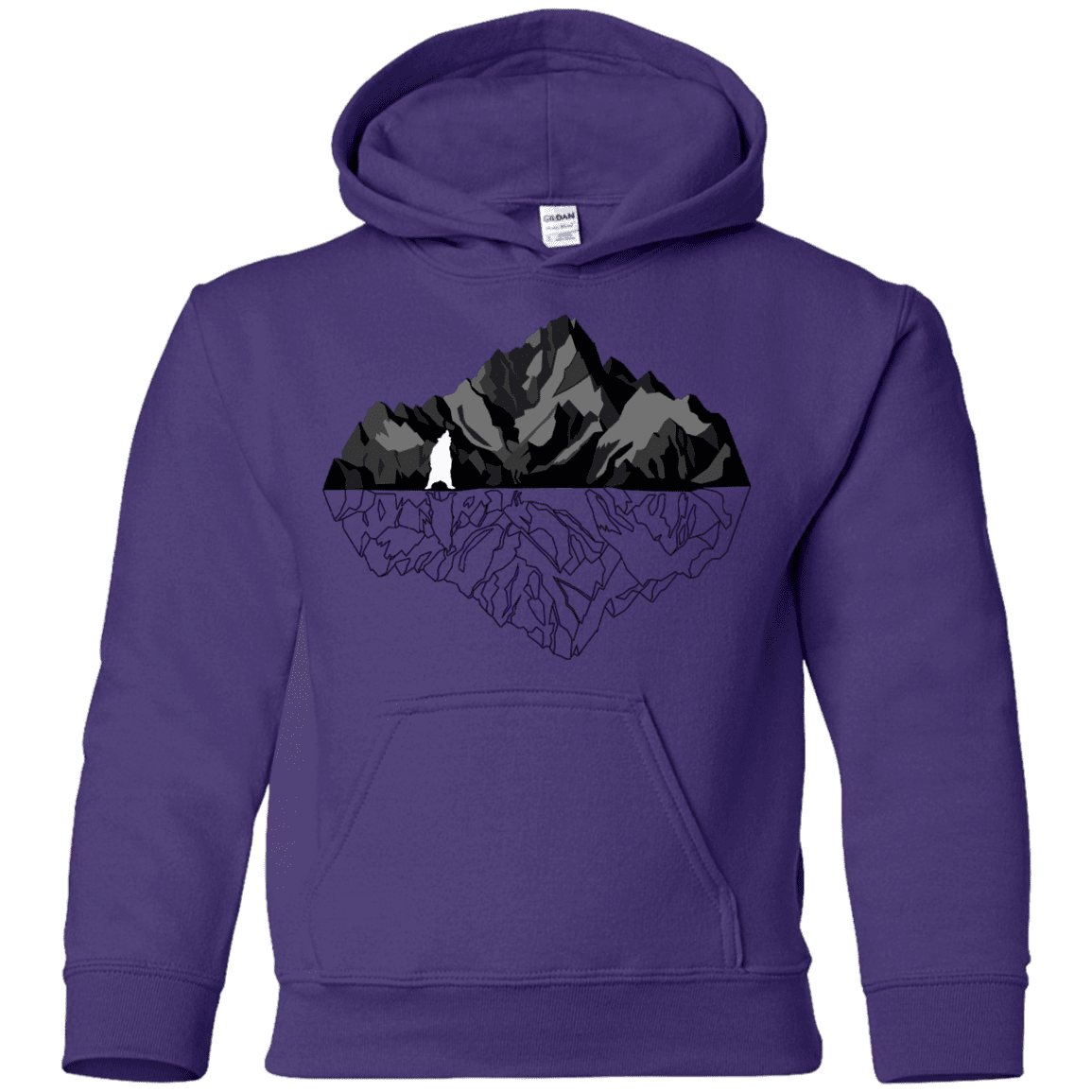 Sweatshirts Purple / YS Bear Reflection Youth Hoodie