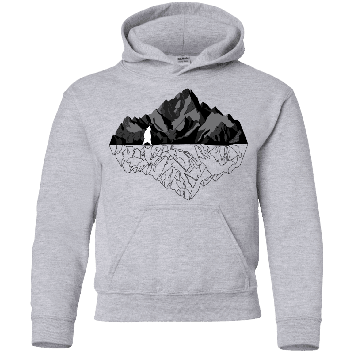 Sweatshirts Sport Grey / YS Bear Reflection Youth Hoodie