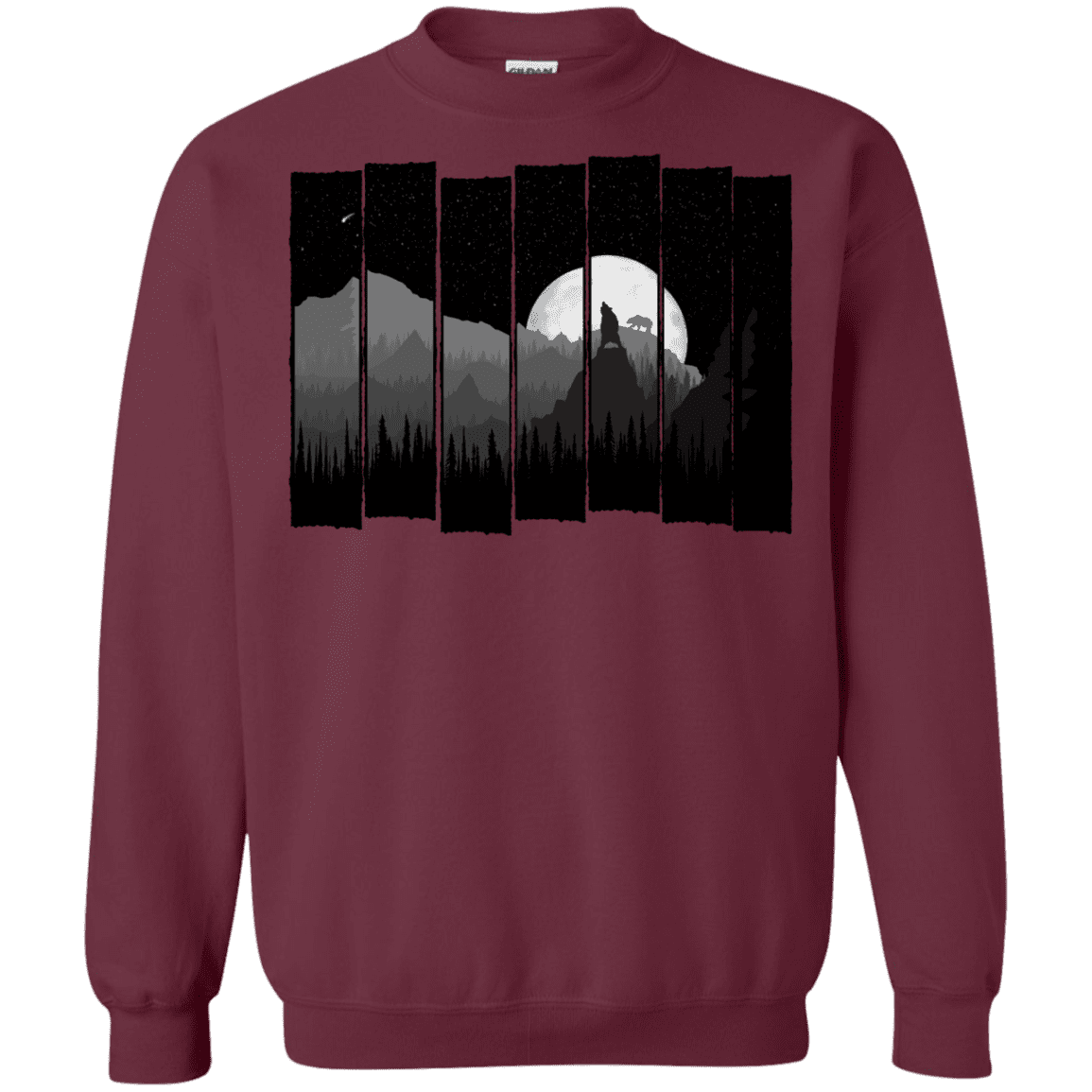 Sweatshirts Maroon / S Bear Slats Crewneck Sweatshirt