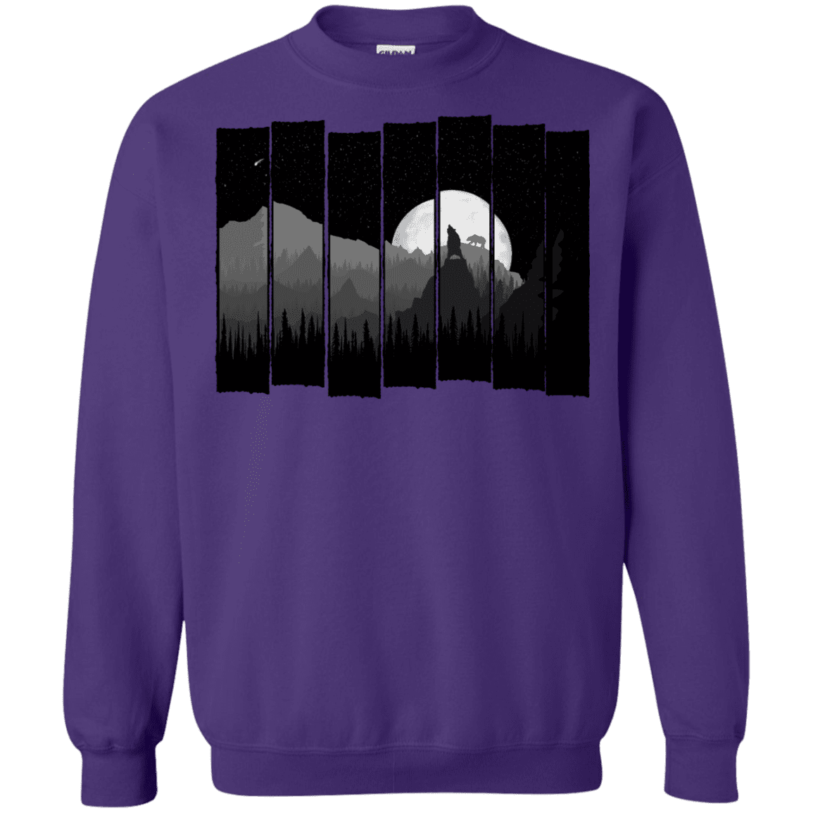 Sweatshirts Purple / S Bear Slats Crewneck Sweatshirt