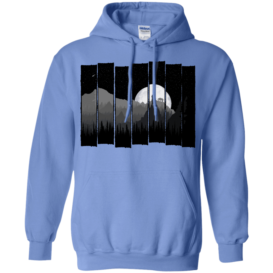 Sweatshirts Carolina Blue / S Bear Slats Pullover Hoodie