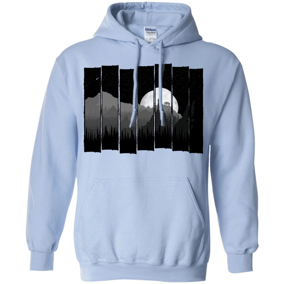 Sweatshirts Light Blue / S Bear Slats Pullover Hoodie