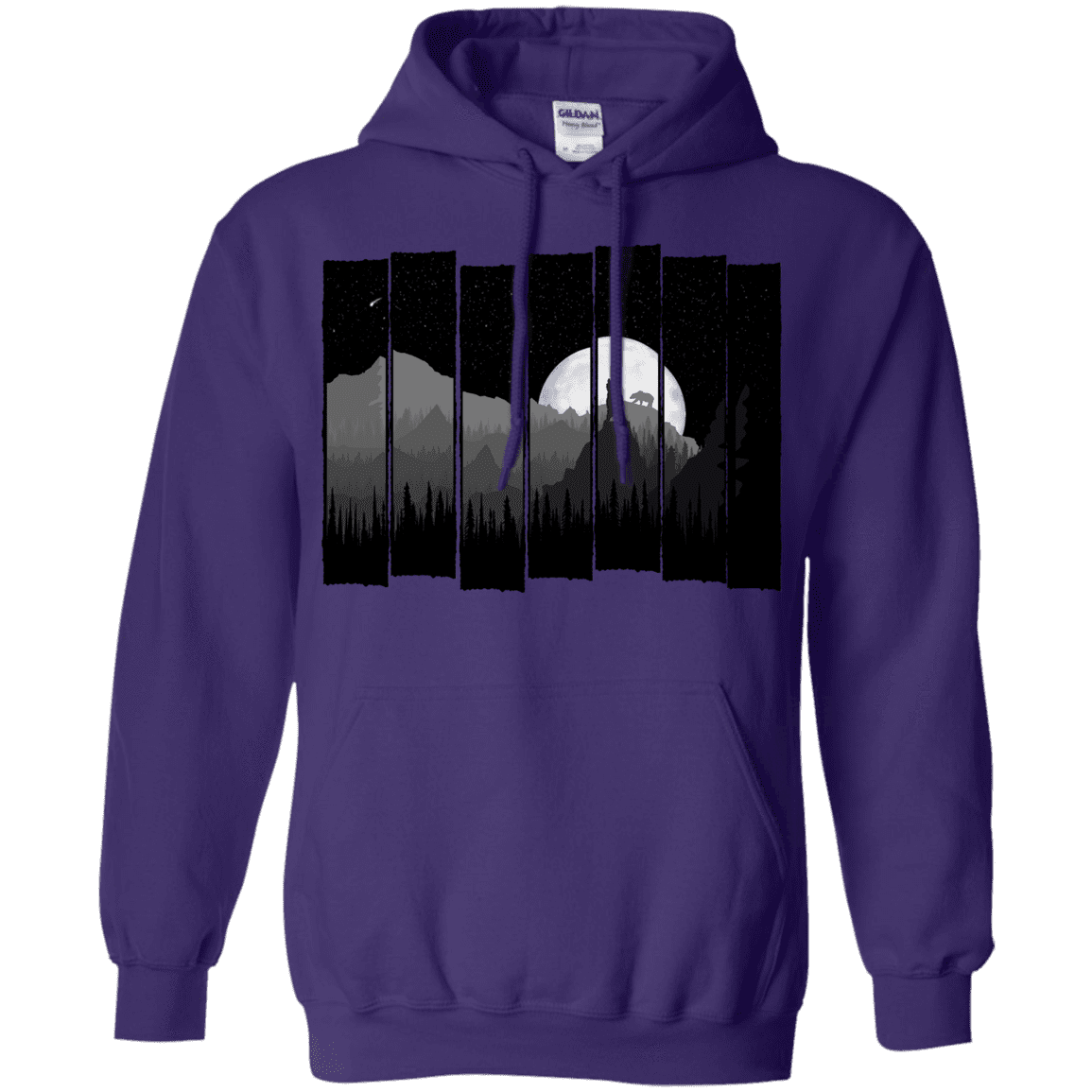 Sweatshirts Purple / S Bear Slats Pullover Hoodie