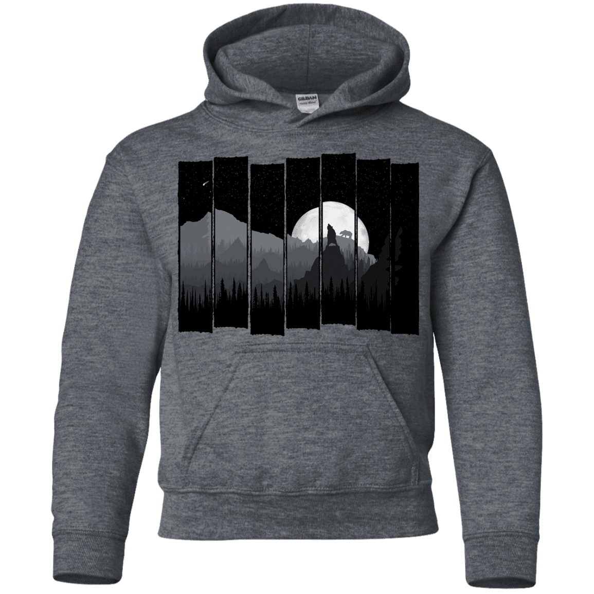 Sweatshirts Dark Heather / YS Bear Slats Youth Hoodie