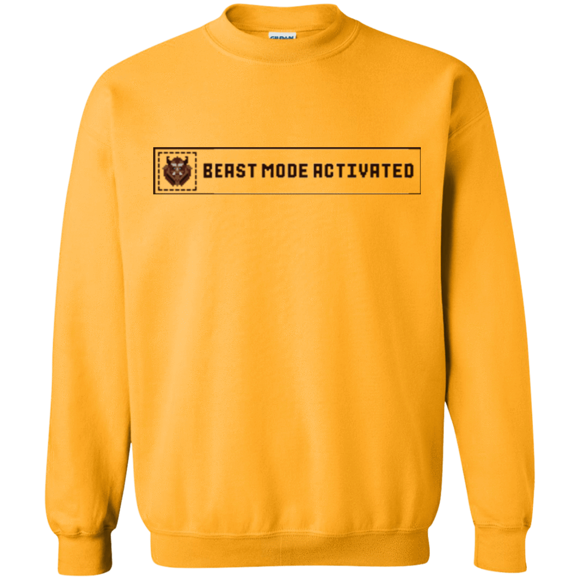 Sweatshirts Gold / Small Beast Mode Activated Crewneck Sweatshirt