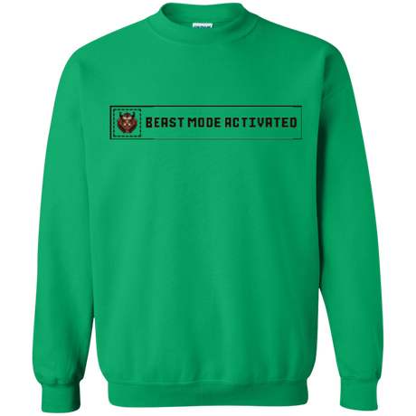 Sweatshirts Irish Green / Small Beast Mode Activated Crewneck Sweatshirt