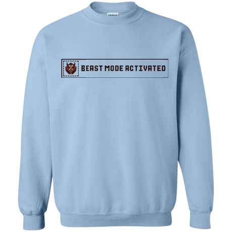 Sweatshirts Light Blue / Small Beast Mode Activated Crewneck Sweatshirt