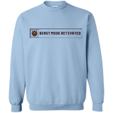 Sweatshirts Light Blue / Small Beast Mode Activated Crewneck Sweatshirt