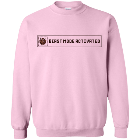 Sweatshirts Light Pink / Small Beast Mode Activated Crewneck Sweatshirt