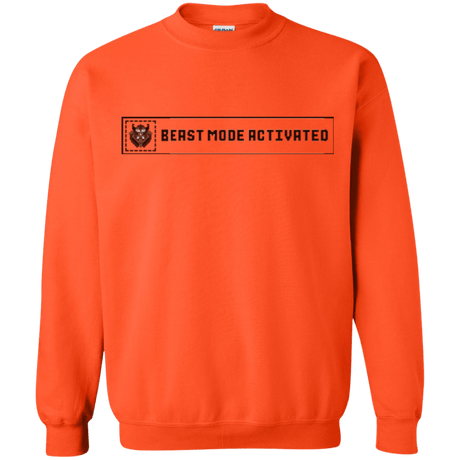 Sweatshirts Orange / Small Beast Mode Activated Crewneck Sweatshirt