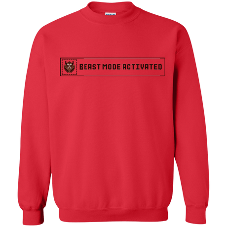 Sweatshirts Red / Small Beast Mode Activated Crewneck Sweatshirt