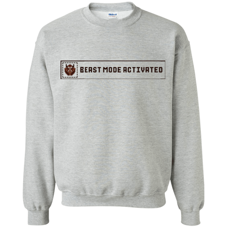 Sweatshirts Sport Grey / Small Beast Mode Activated Crewneck Sweatshirt
