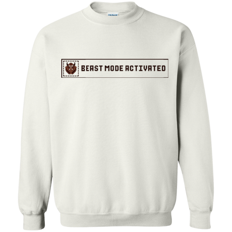 Sweatshirts White / Small Beast Mode Activated Crewneck Sweatshirt