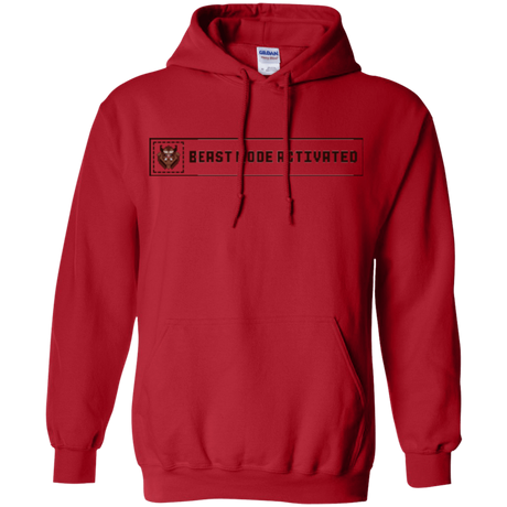 Sweatshirts Red / Small Beast Mode Activated Pullover Hoodie