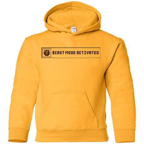 Sweatshirts Gold / YS Beast Mode Activated Youth Hoodie