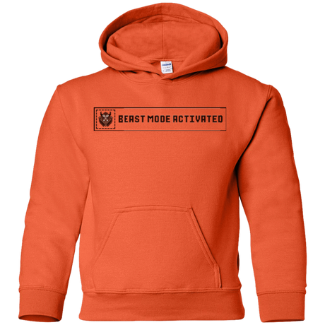 Sweatshirts Orange / YS Beast Mode Activated Youth Hoodie