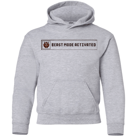 Sweatshirts Sport Grey / YS Beast Mode Activated Youth Hoodie