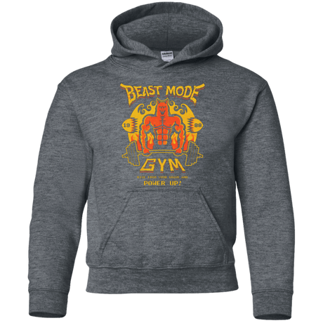 Sweatshirts Dark Heather / YS Beast Mode Gym Youth Hoodie
