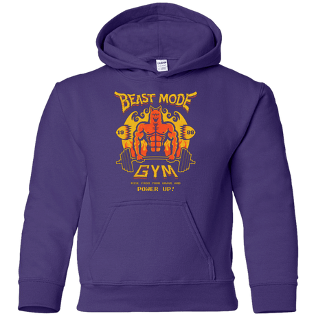 Sweatshirts Purple / YS Beast Mode Gym Youth Hoodie