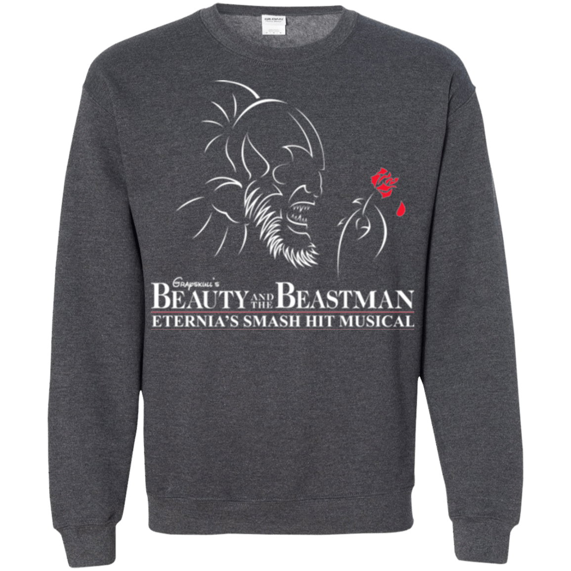 Sweatshirts Dark Heather / Small Beauty and the Beastman Crewneck Sweatshirt
