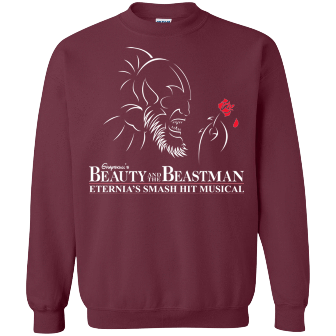 Sweatshirts Maroon / Small Beauty and the Beastman Crewneck Sweatshirt
