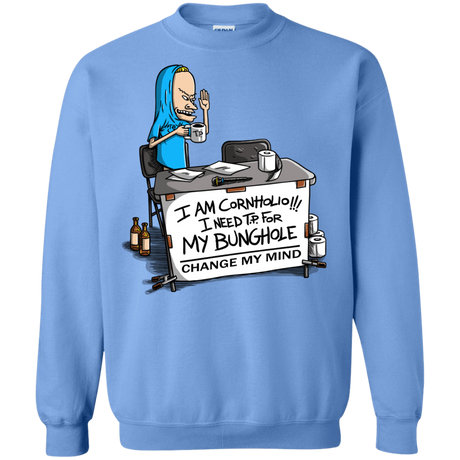 Sweatshirts Carolina Blue / S Beavis Change My Mind Crewneck Sweatshirt