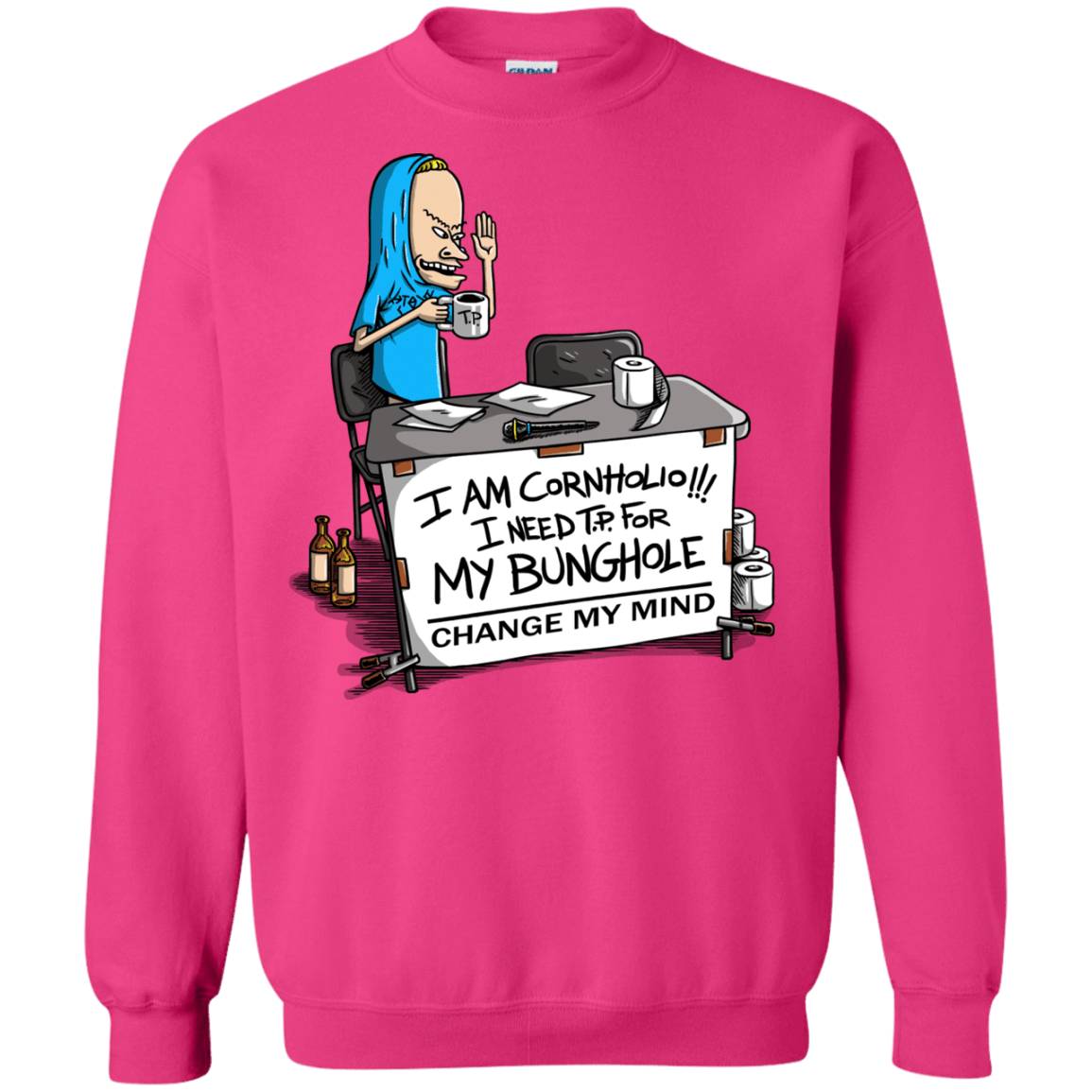 Sweatshirts Heliconia / S Beavis Change My Mind Crewneck Sweatshirt