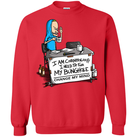 Sweatshirts Red / S Beavis Change My Mind Crewneck Sweatshirt