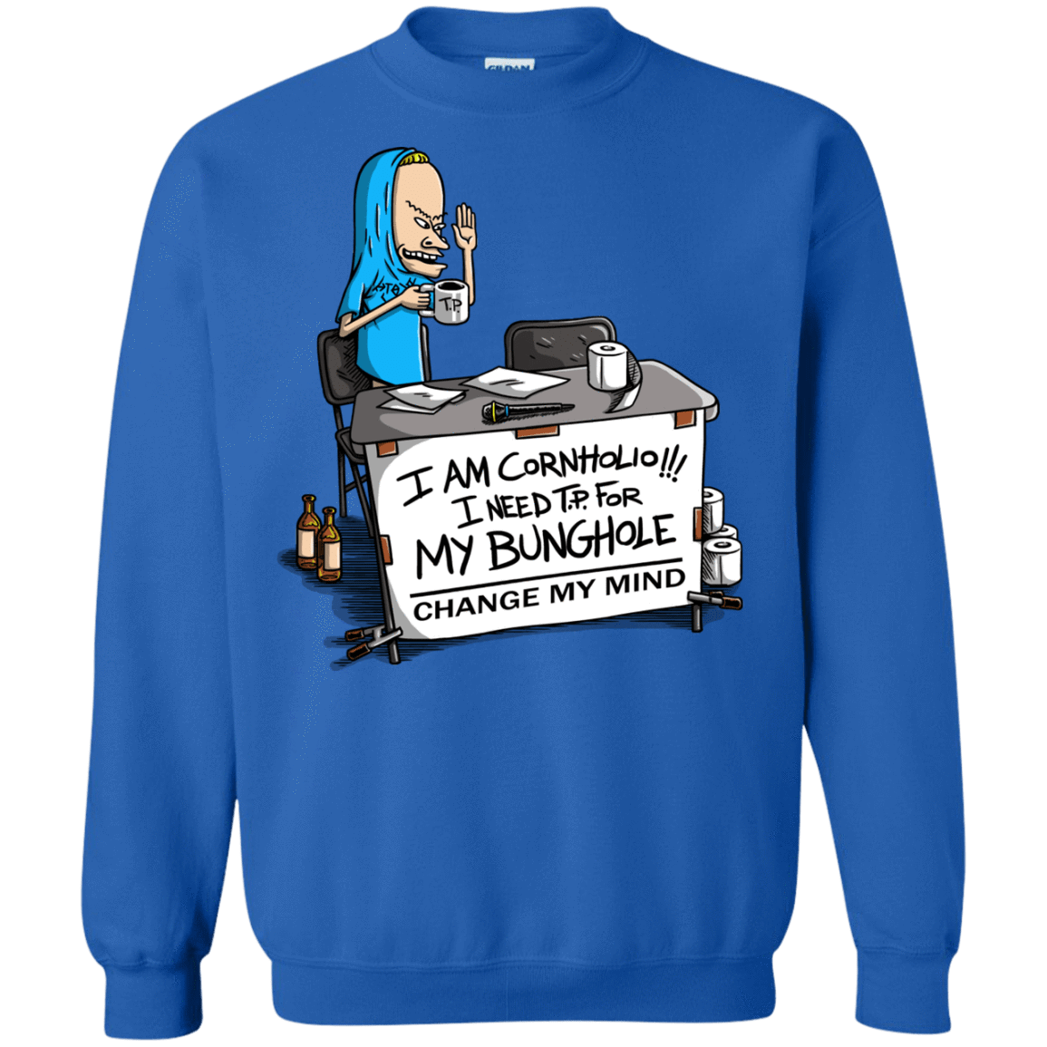 Sweatshirts Royal / S Beavis Change My Mind Crewneck Sweatshirt