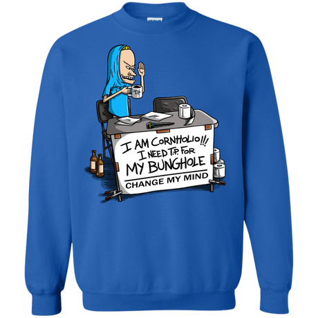 Sweatshirts Royal / S Beavis Change My Mind Crewneck Sweatshirt