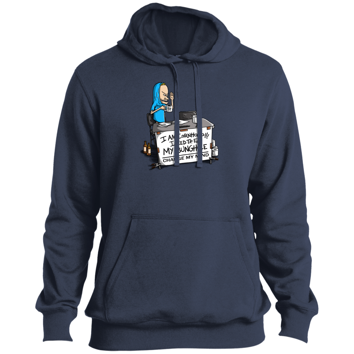 Sweatshirts True Navy / L Beavis Change My Mind Pullover Hoodie