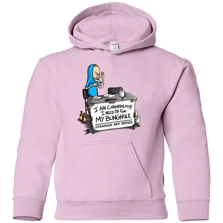 Sweatshirts Light Pink / YS Beavis Change My Mind Youth Hoodie