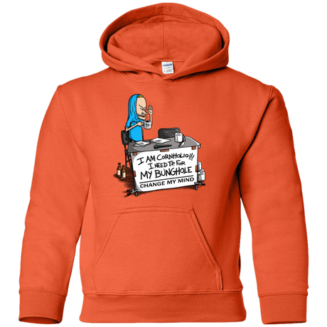 Sweatshirts Orange / YS Beavis Change My Mind Youth Hoodie