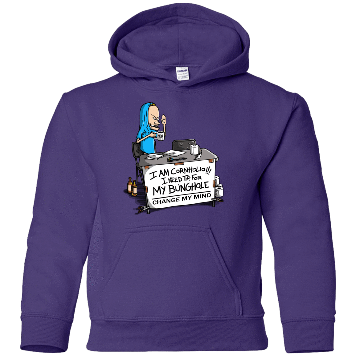 Beavis Change My Mind Youth Hoodie