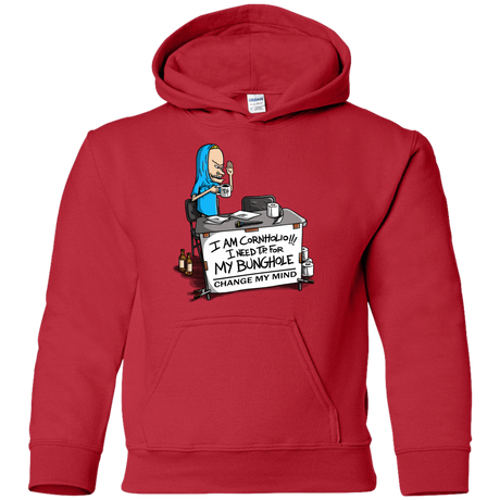 Sweatshirts Red / YS Beavis Change My Mind Youth Hoodie