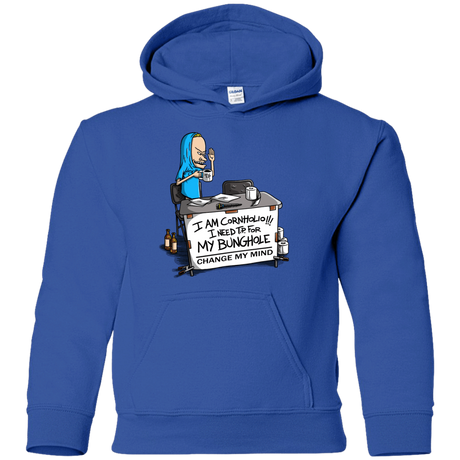 Sweatshirts Royal / YS Beavis Change My Mind Youth Hoodie