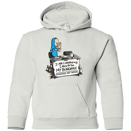 Sweatshirts White / YS Beavis Change My Mind Youth Hoodie