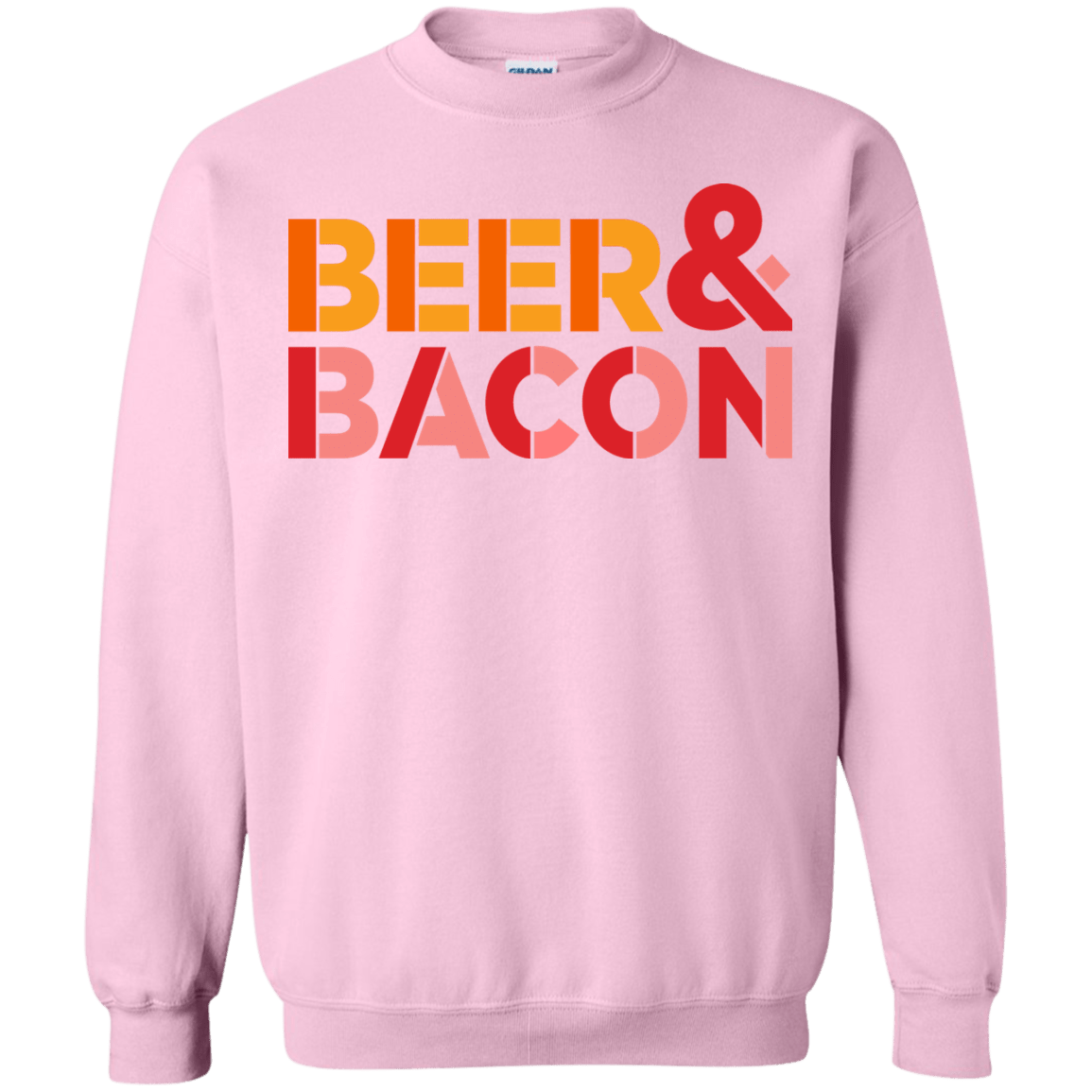 Sweatshirts Light Pink / Small Beer And Bacon Crewneck Sweatshirt