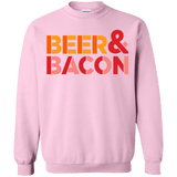 Sweatshirts Light Pink / Small Beer And Bacon Crewneck Sweatshirt