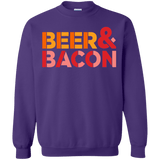 Sweatshirts Purple / Small Beer And Bacon Crewneck Sweatshirt