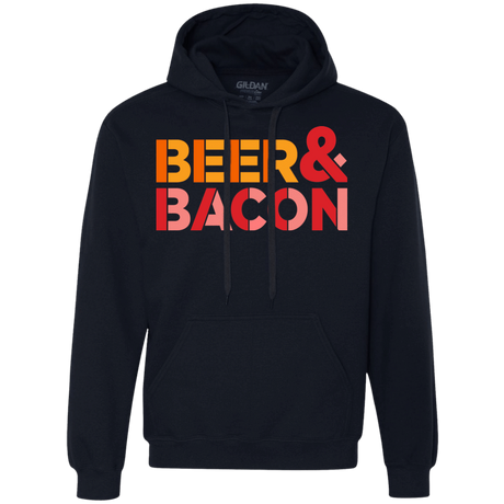 Sweatshirts Navy / Small Beer And Bacon Premium Fleece Hoodie