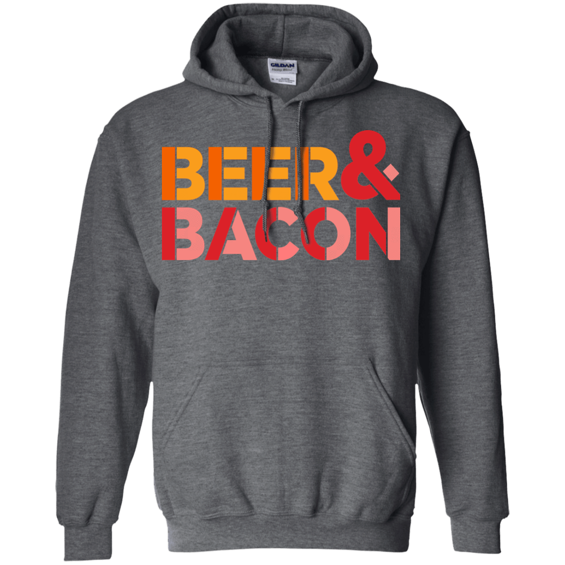 Sweatshirts Dark Heather / Small Beer And Bacon Pullover Hoodie