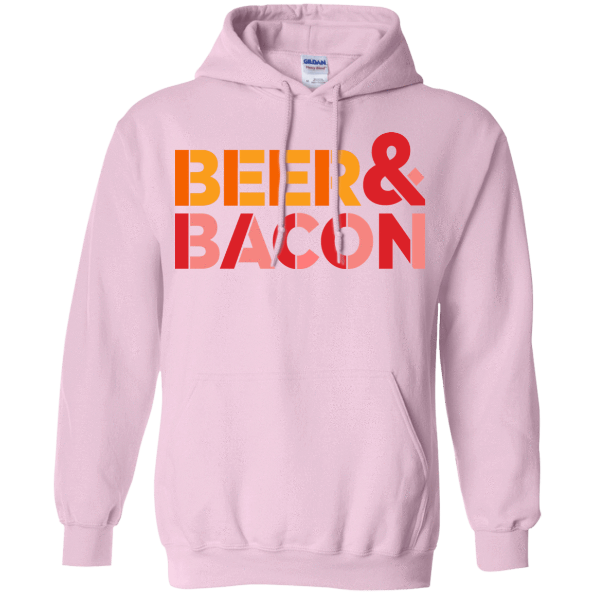 Sweatshirts Light Pink / Small Beer And Bacon Pullover Hoodie