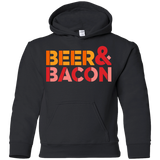 Sweatshirts Black / YS Beer And Bacon Youth Hoodie