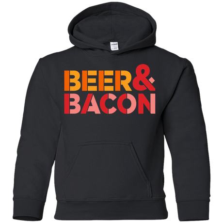 Sweatshirts Black / YS Beer And Bacon Youth Hoodie