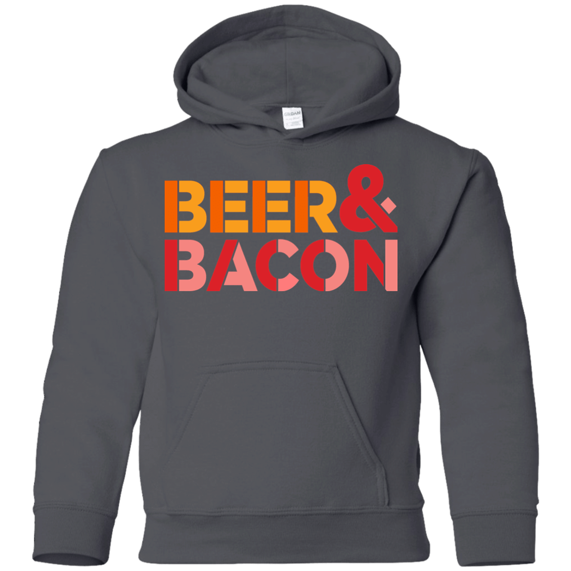 Sweatshirts Charcoal / YS Beer And Bacon Youth Hoodie