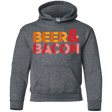 Sweatshirts Dark Heather / YS Beer And Bacon Youth Hoodie