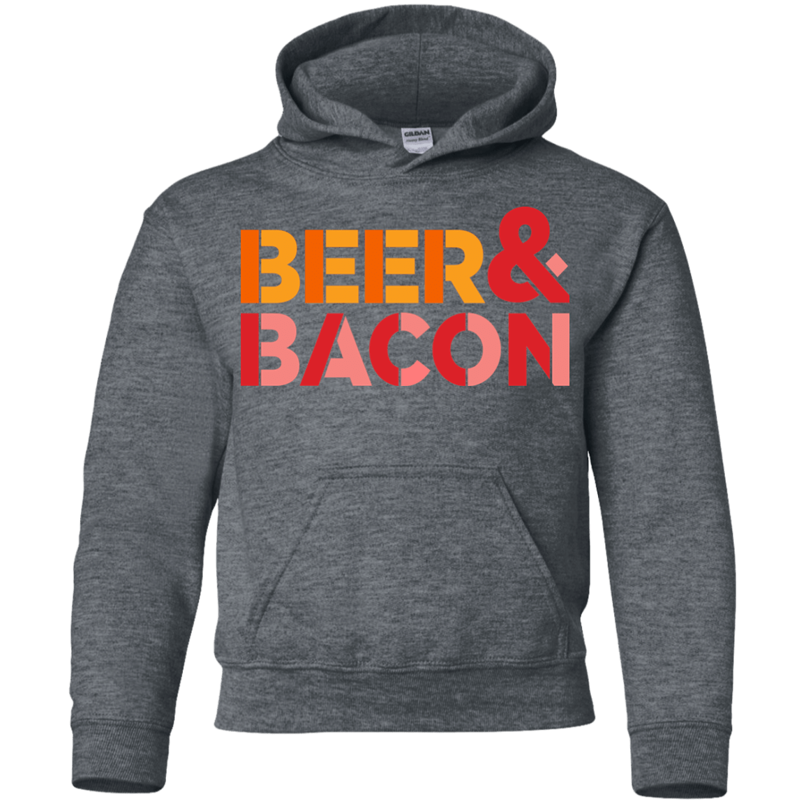 Sweatshirts Dark Heather / YS Beer And Bacon Youth Hoodie