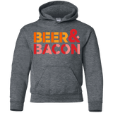 Sweatshirts Dark Heather / YS Beer And Bacon Youth Hoodie